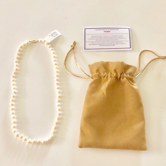 Splendid Pearls Jewelry - New 14k Freshwater White Pearl Necklace 18”